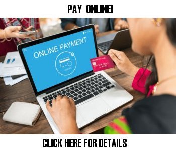A young woman using her notebook to pay a bill online.
